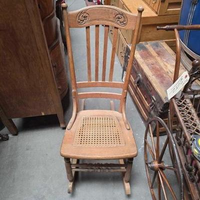 #2068 â€¢ Antique Wooden Rocking Chair
