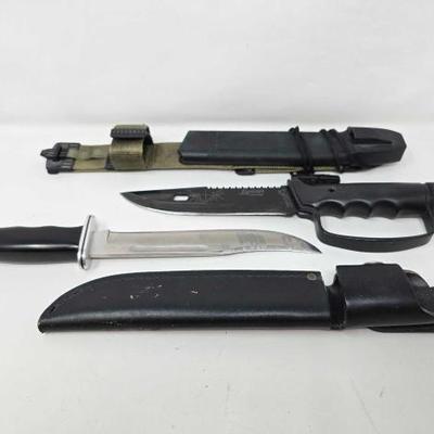 #1808 • (2) Knives with Sheaths
