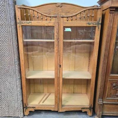 #2004 â€¢ Vintage Glass Door Hutch
