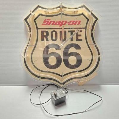 #2180 â€¢ Snap-On Route 66 Neon Clock
