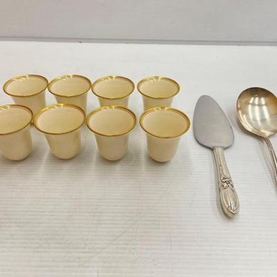 #2312 â€¢ Lenox Espresso Cups, Cake Server & Ladle
