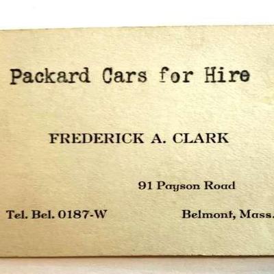 Old Packard Business Card
