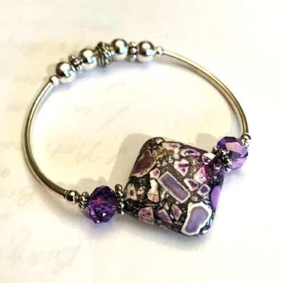 Cuff with Purples
