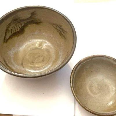 Two (2) Mint Signed Art Pottery Bowls
