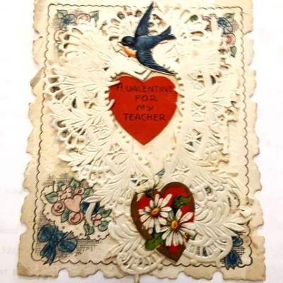 Antique Lacey Valentine for Teacher
