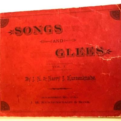 Songs and Glees Book, 1888

