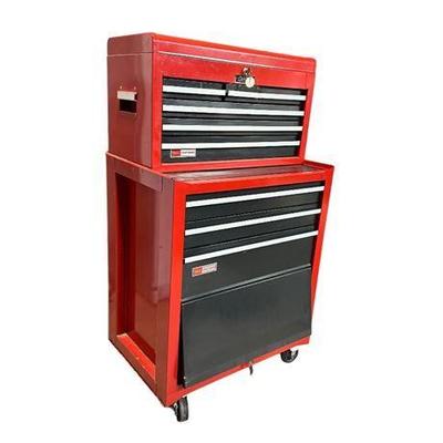 Lot 400-206  
Red Craftsman Stackable Tool Boxes with Assorted Tools Lot