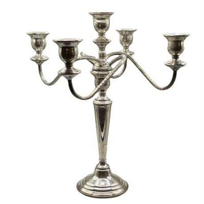 Lot 127  
Sterling Silver Georgian Style Twisted Arm Candelabra