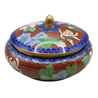 Lot 026-112  
Chinese Cloisonne Covered Enamel Bowl