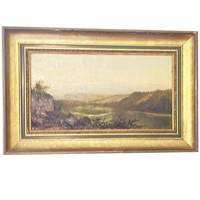 Lot 013  
19th Century Oil on Canvas Wilderness Landscape Painting
