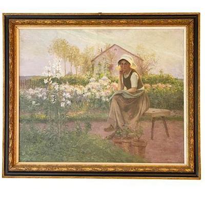 Lot 019  
Jean Beauduin (1851-1916), Oil on Canvas, Title Unknown
