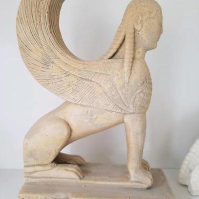 Antique replica Greek museum Sphinx