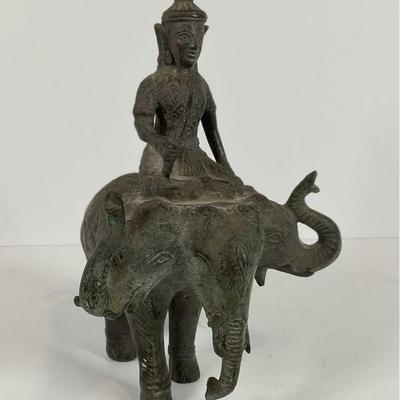 Indra on Erawan Bronze