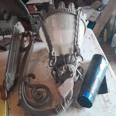 Antique exterior wall sconce