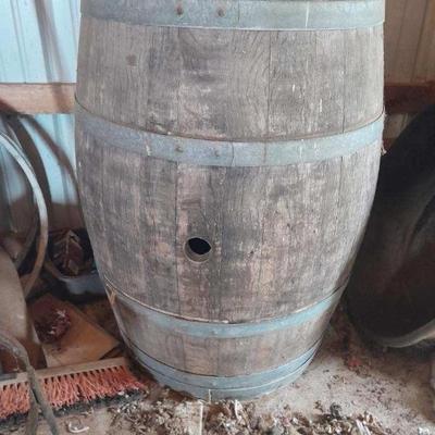 Used oak wine barrel