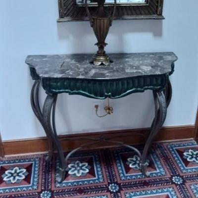 Console table/cultured marble top - 1 of 2