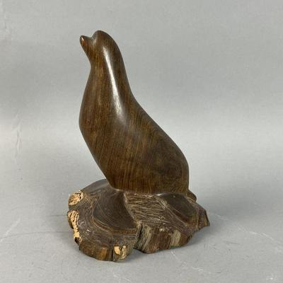 Lot 5 | Carved Wood Seal Statue