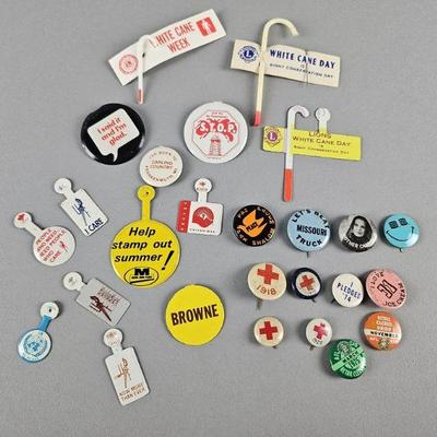 Lot 150 | Vintage Tab Pins, Small Pinbacks & More!