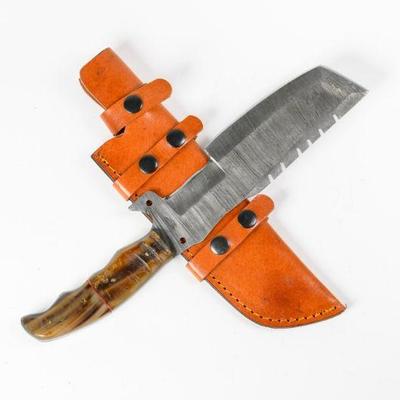 Lot 103m | Handmade Damascus Steel Tracker Knife