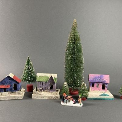 Lot 88 | Made in Japan Lutz Paper Christmas Houses & More