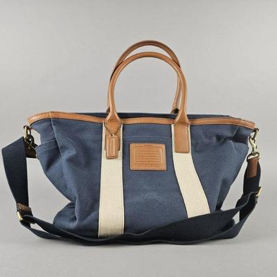Lot 230 | Navy Blue Coach Tote Bag