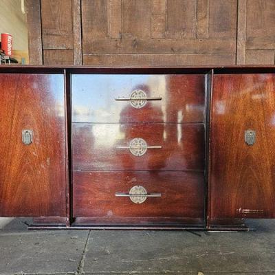 Lot 602 | MCM Mahogany Sideboard Cabinet