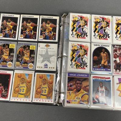 Lot 127 | Binder of Basketball Cards- Magic, Jordan, & More