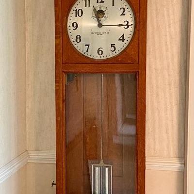 Vintage Self-Winding Wall Clock Co. NY Wall Clock