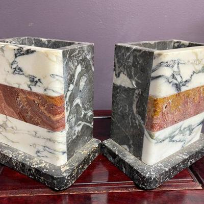 Marble Bookends