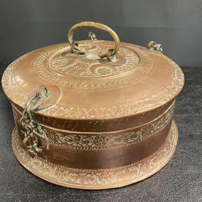 Betel Nut Engraved Copper Box