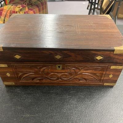 Wood/Brass Box w/key
