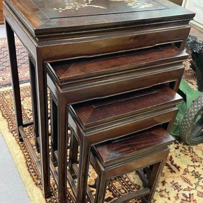 Sale Photo Thumbnail #239: Inlaid Nesting Tables