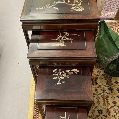 Sale Photo Thumbnail #238: Inlaid Nesting Tables 