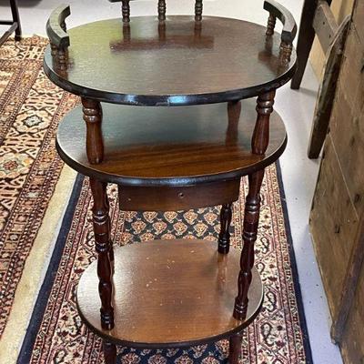 Small Oval 3 tier table