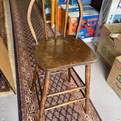 Antique Hoop Back high chair