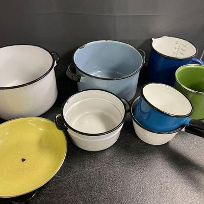 Sale Photo Thumbnail #186: Enamelware Lot