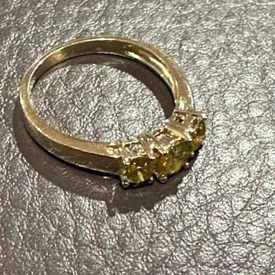14k yellow diamond ring