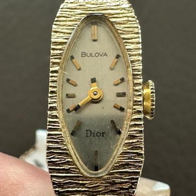 14k gold Christian Dior watch