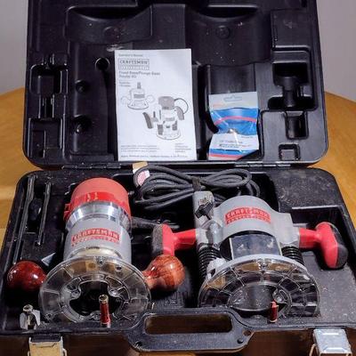 Craftsman (by Bosch) router and plunge base kit, complete with its dedicated tools.