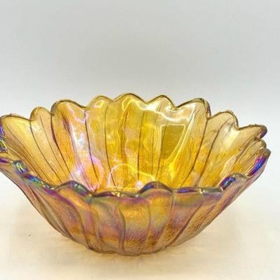 Indiana Marigold Carnival Glass Bowl
