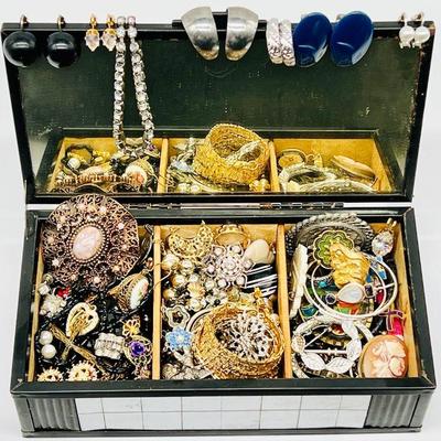 Jewelry Box Full of Fabulous Costume Jewelry
