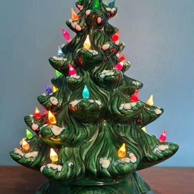Light-Up Ceramic Christmas Tree
