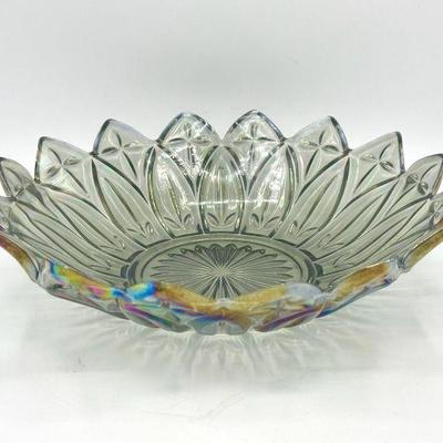 Federal Smoke Carnival Sunflower Glass Bowl
