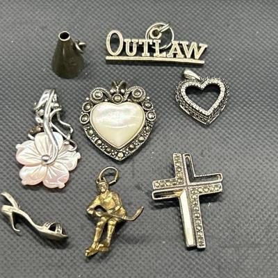 Sterling Silver Charms & Pendants, 
 TW 27.2g