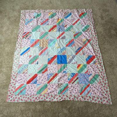 Large Unfinished Homemade Quilt 75
