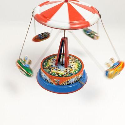West Germany Space Carousel Tin Toy