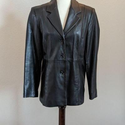 Valerie Stevens Women's Size Medium Black Leather Jacket