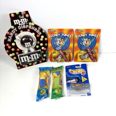 Lot of Character Candy Dispensers and Toys New in Package - M&M's, Looney Tunes, The Simpson's Pez & Hot Wheels