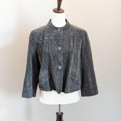 Sonoma Women's Size Medium Gray Suede Jacket