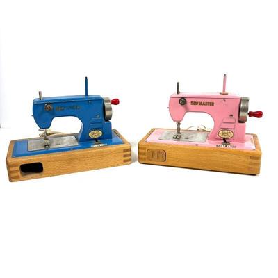 Vintage KAYanEE Sew Master Germany Child's Pink & Blue Sewing Machines
